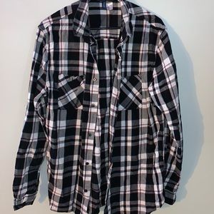 Plaid button down top